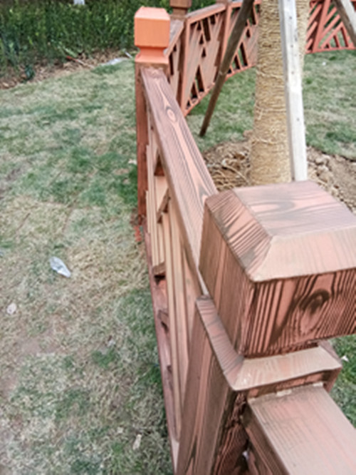 广安钢结构护栏仿木纹项目